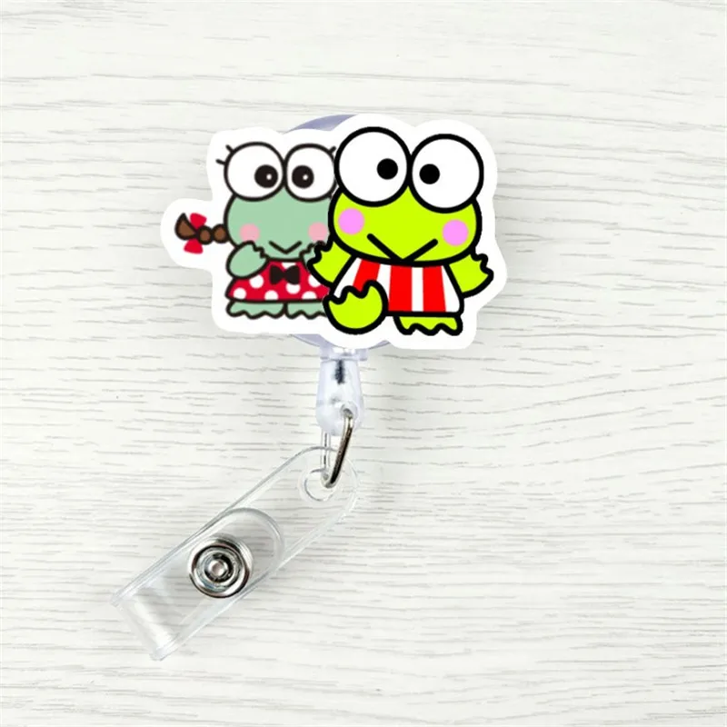 

Style Cute Frog Dog Mouth Cat Retractable Creative Plastic Badge Holder Reel Student Nurse Exhibition Name Card Chest card
