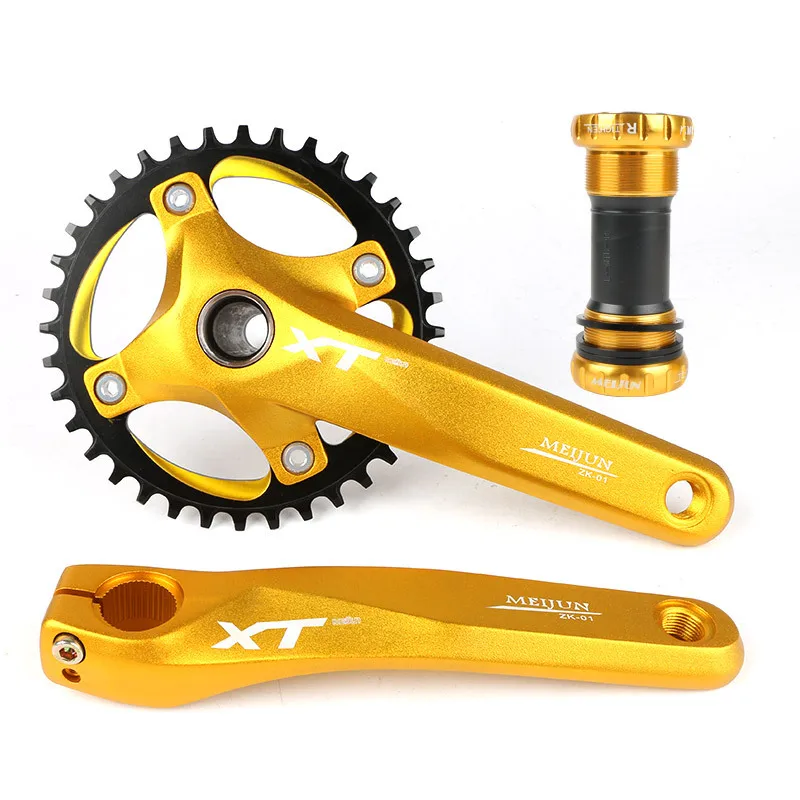 Aluminum Alloy MTB Bike Crankset Hollow Tooth Plate Crank Arm Sprocket Bicycle Chain Wheel with