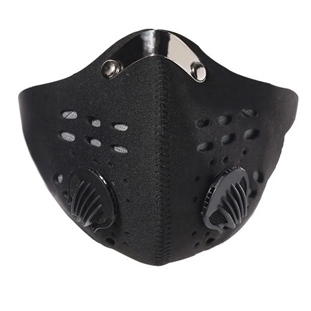 Противозагрязняющая велосипедная маска для лица с изображением рта-Муфельная Пылезащитная велосипедная Спортивная Защитная дорожная велосипедная маска - Цвет: Black
