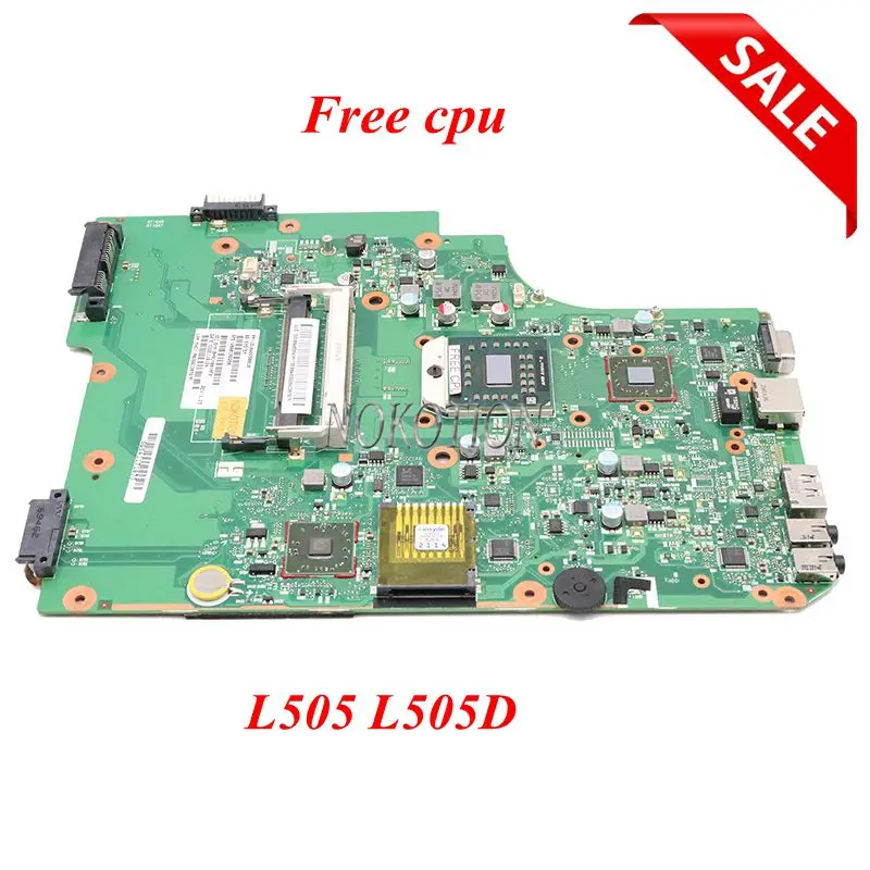 Материнская плата NOKOTION V000185580 для ноутбука Toshiba Satellite L505 L505D 1310A2250810 Socket S1 DDR2