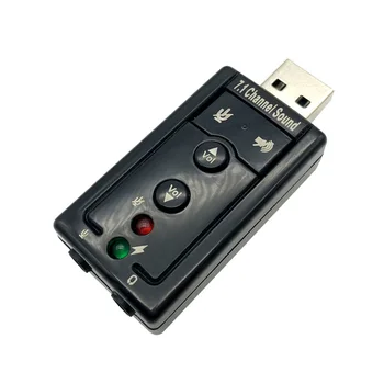

HOT USB Sound Card Virtual 7.1 Channel Audio Interface Sound Card Adapter External Audio Card Speaker Microphone Jack for Laptop