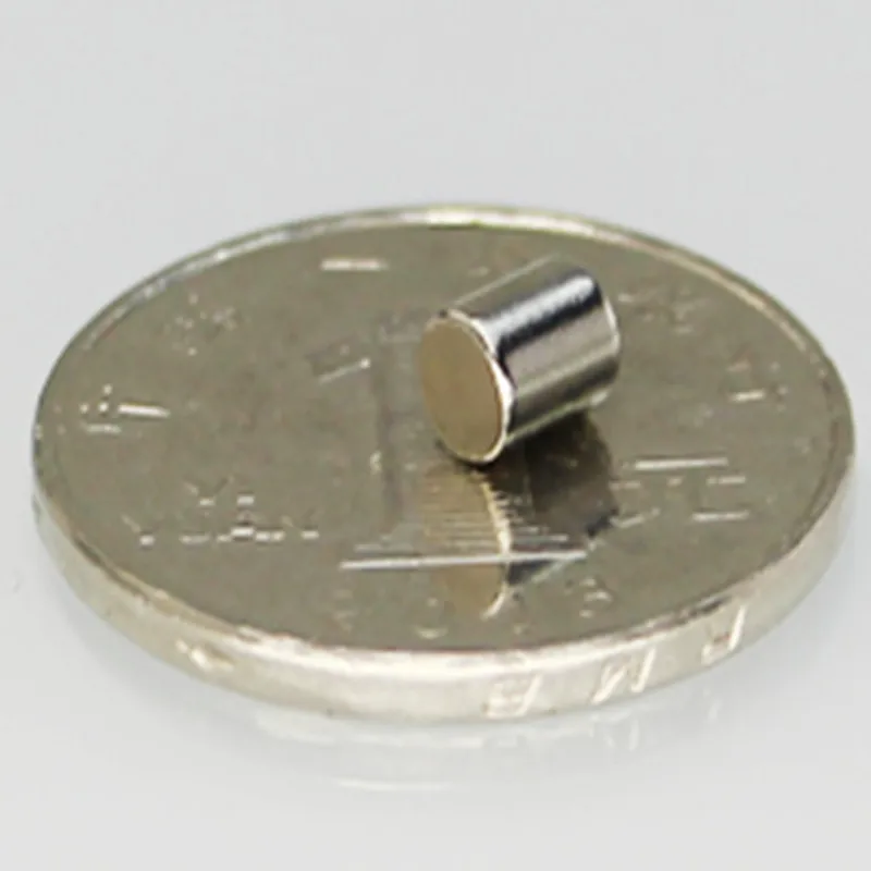 50 шт. диаметр 4x5 мм неодимовый магнит N35 редкоземельный супер сильный маленький круглый постоянный магнит для рукоделия диск 4*5 мм