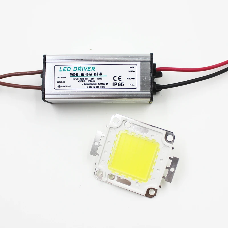 

Real Full Watt 50W High Power COB LED lamp Chips Bulb with LED Driver For DIY Floodlight Spot light Lawn