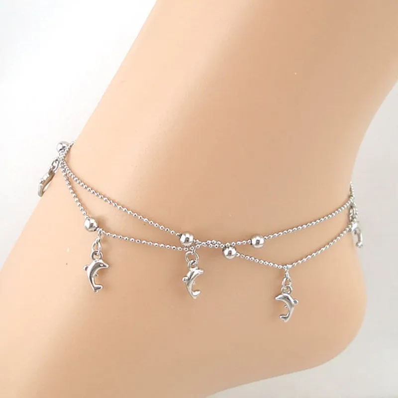

Dolphin Fish Female Anklets Women Chain Anklet Bracelet Sandal Beach Foot Jewelry Simple style For Women Leg Chain #T