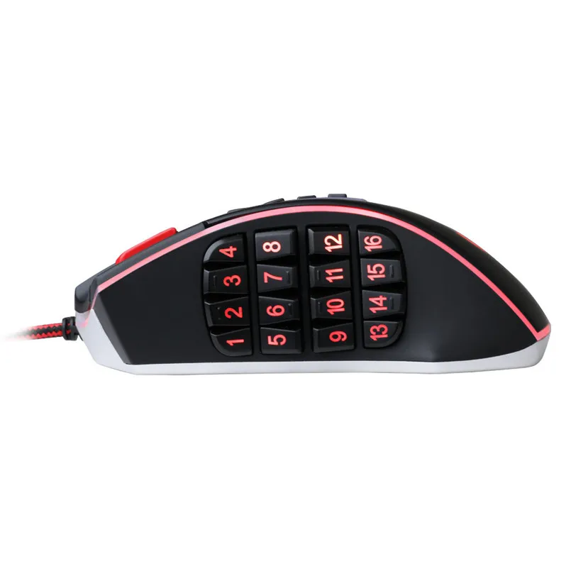 Redragon USB Wired RGB Gaming Mouse 24000 DPI 24 Buttons Laser Programmable Game Mice Backlight Ergonomic for Laptop 40AP1512