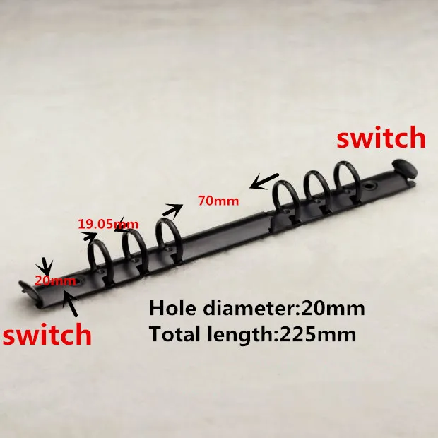 A5 6 отверстий Красочные Металлический винтовой зажим для бумаги с отрывными листами Нержавеющая сталь папка с файлом "сделай сам" Тетрадь папка зажимы зажимное кольцо