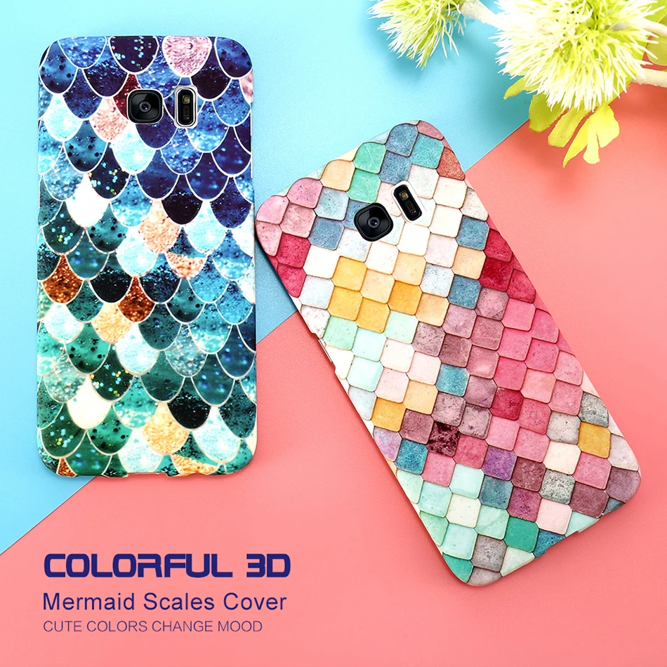 3D Scales Colorful Case For Phone 6 5 6S 7 Plus  (1)