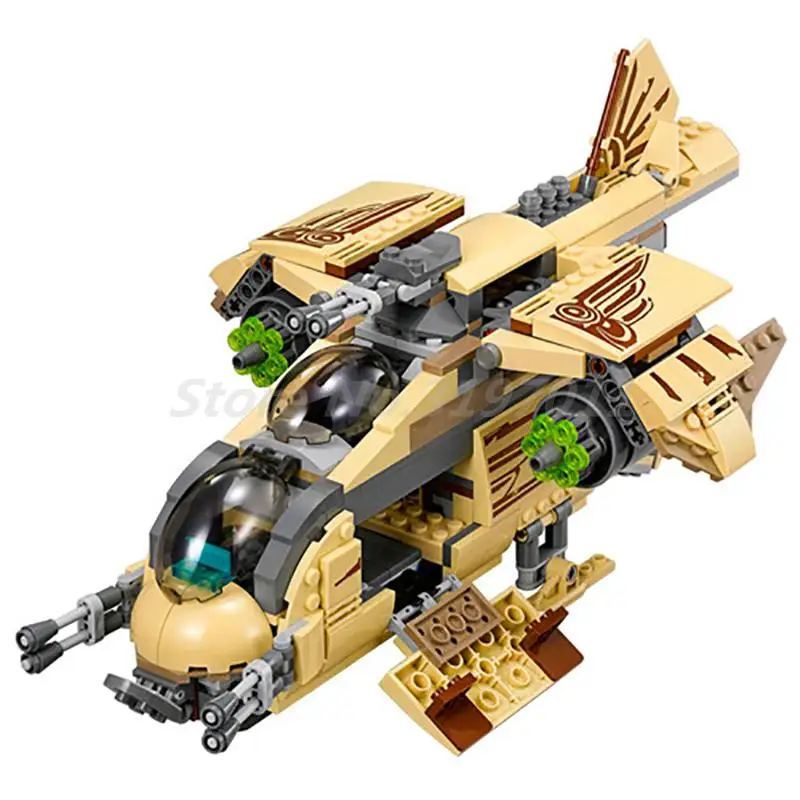 

BELA 10377 Building Blocks Compatible with Space Wars Figures Wookiee Gunship 75084 Model Educational Toys for Children Gifts
