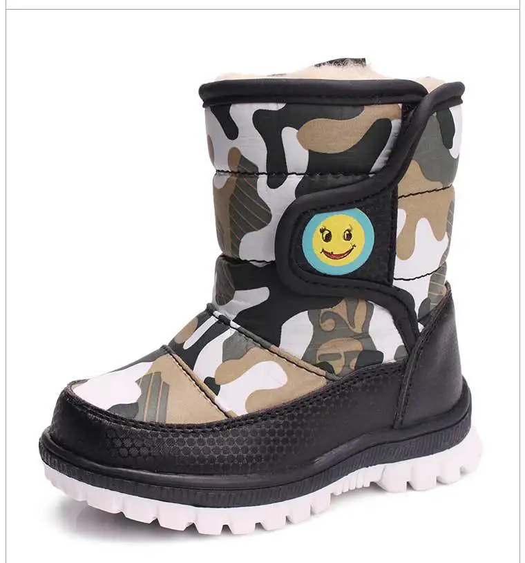

Snow Boots Winter Shoes platform warm warable soft hook&loop children shoes winter boots mid-calf rubber sole plush kids shoes
