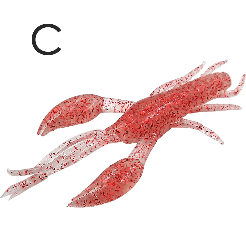 6 мм шт. 65 мм/5,4 г рыболовные приманки креветки Силиконовые мягкие приманки червь привлекательные креветки воблер джиг поворотный бас рыболовные снасти - Цвет: Ren-C