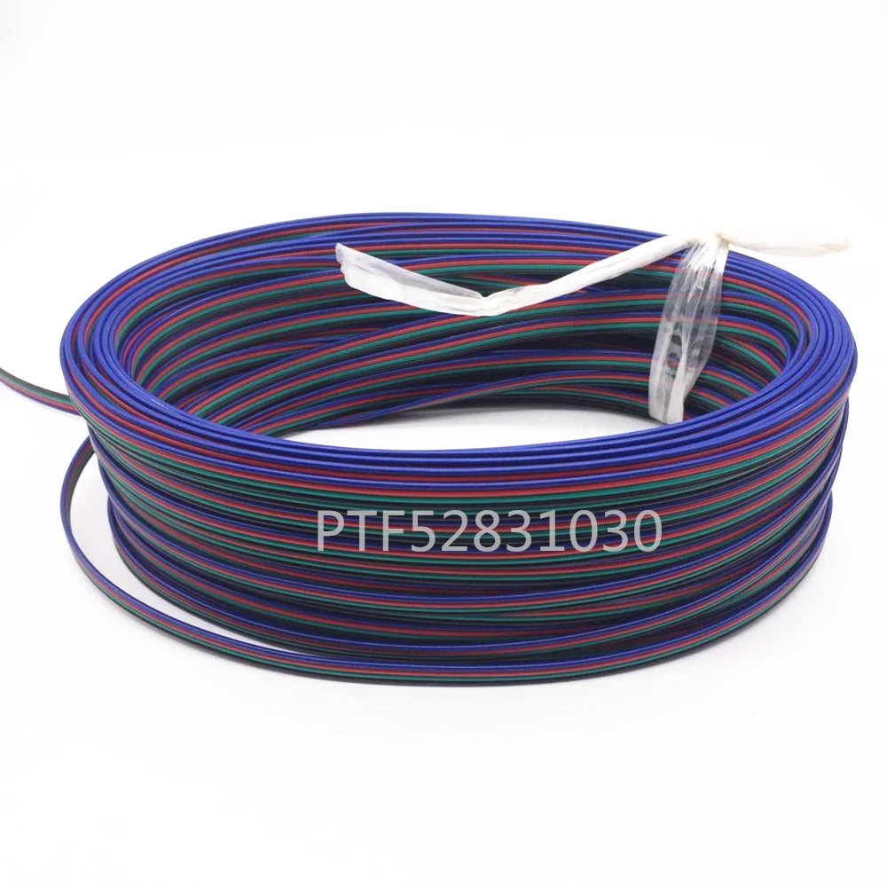 10 м/лот RGB 4PIN кабель провода для LED RGB полосы, 22awg RGB 4 вида цветов, 4PIN луженой меди расширить проволоки