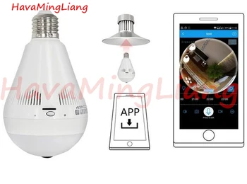 

Child Monitor Wi-fi FishEye Bulb work Light Wireless IP Camera 960P 360 Degree VR Camera 1.3MP Security WiFi Camera Panoramic