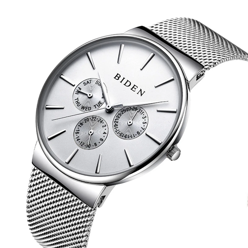 

Luxury Brand BIDEN Watch Men Waterproof Military Sports Watch Fashion Wristwatch Calendar Date Male Clock 2018 reloj hombre