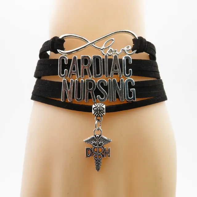 Love Cardiac Nursing Bracelet Nurse S Medical Charm Gift Love Cardiac Nursing Bracelet Nurse S Medical Charm Gift Black Bracelets Bangle For Women
