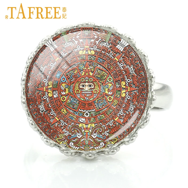 

TAFREE classic mandala rings exquisite handmade yoga mandala flower crown rings religious party jewlery fashion jewelry CT714