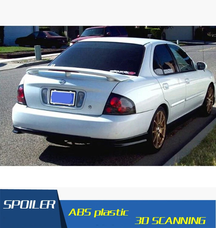 

For Sentra Spoiler ABS Material Car Rear Wing Sentra Primer Color Rear Spoiler Press the tail For Nissan Sentra Spoiler 2000