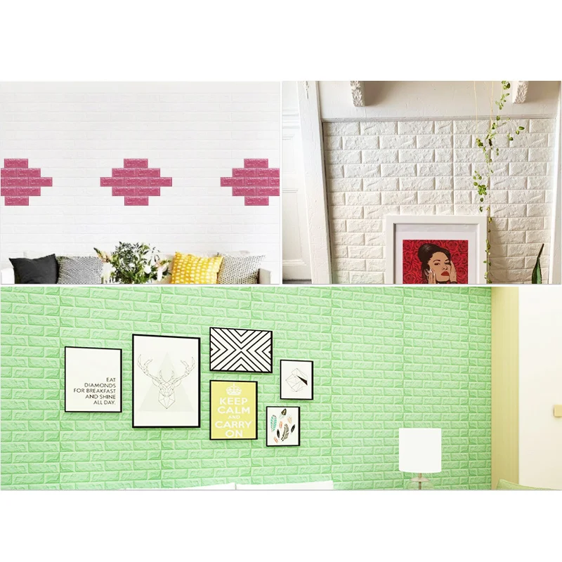 3D Wall Stickers Marble Brick Peel and Self-Adhesive Wall paper Waterproof DIY Kitchen Bathroom Home Wall Decal Sticker Vinyl