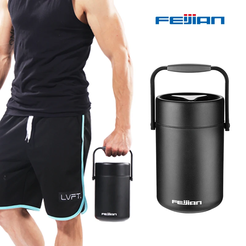  Feijian 2L thermos for food with containers Portable lunch bento box with compartments jar Leak-Pro