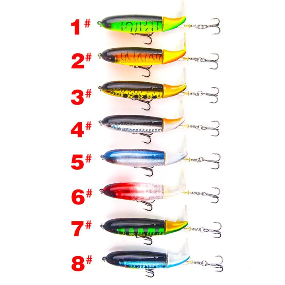 LumiParty 13G10CM ABS Fishing Lure Fake Fish Bait Long Shot Bait Freshwater Topwater Rotating Tail VMC Hooks Bass Fishing Bait