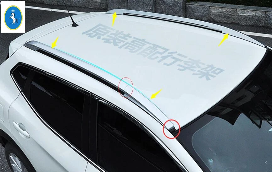 Yimaautotrims السيارات التبعي أعلى حامل سقفي سياج جانبي القضبان حامل الحقائب غطاء تقليم صالح لنيسان قاشقاي J11 2014 2015 2016