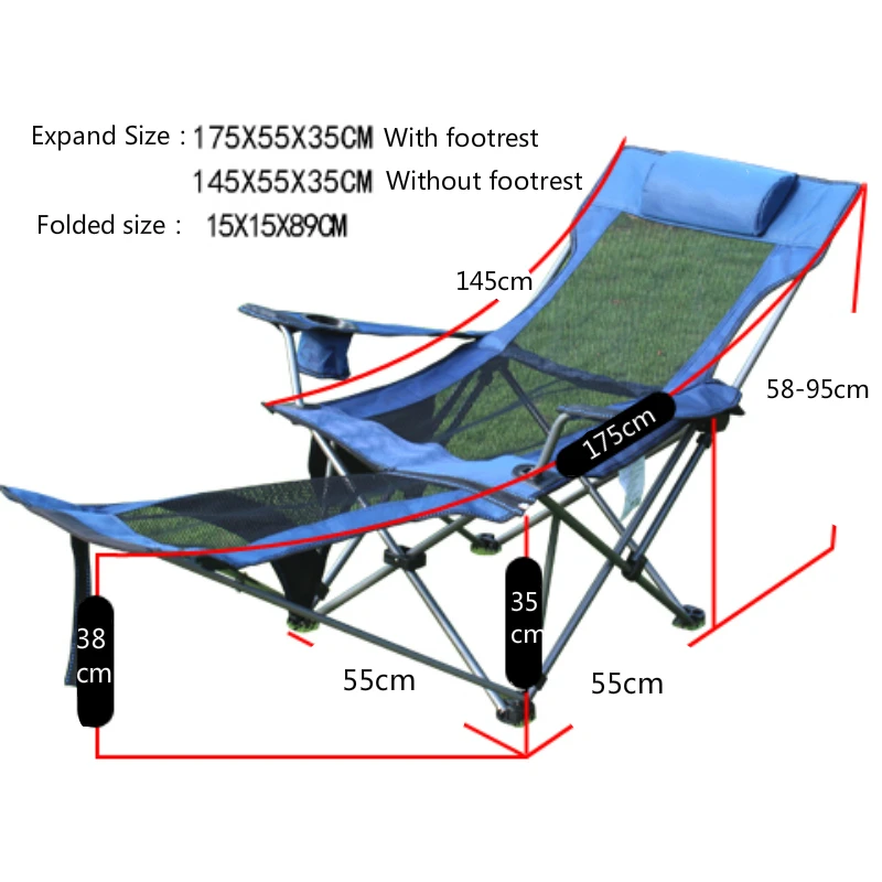 Outdoor Detachable Chair Sitting Portable Folding Chair with Footrest Portable Light Fishing Stool Camping Rest Beach Chair Seat Outdoor Detachable Chair Sitting Portable Folding Chair with Footrest Portable Light Fishing Stool Camping Rest Beach Chair Seat