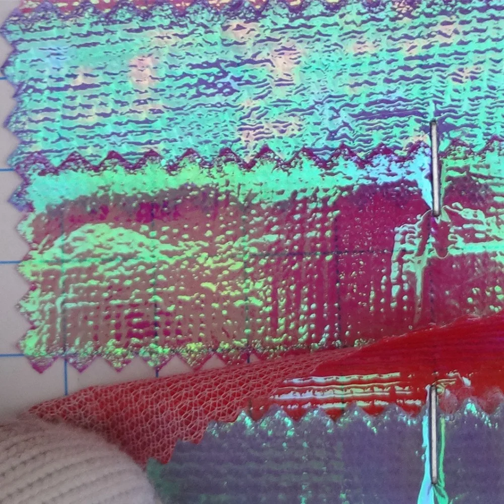 100cm*450cm new high quality colorful fabric PU laser film rainbow