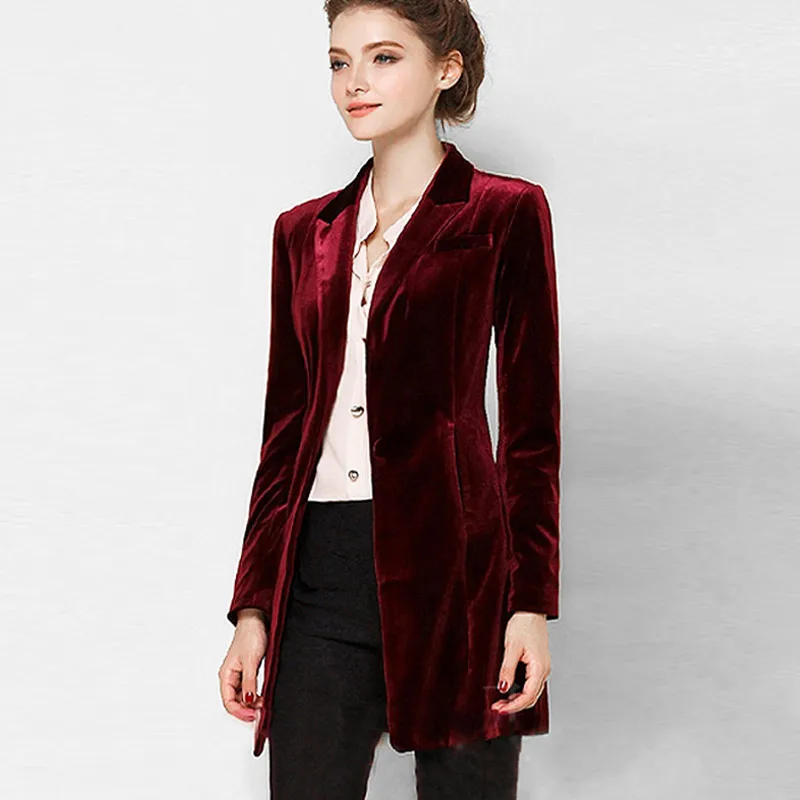 blazer en velours femme