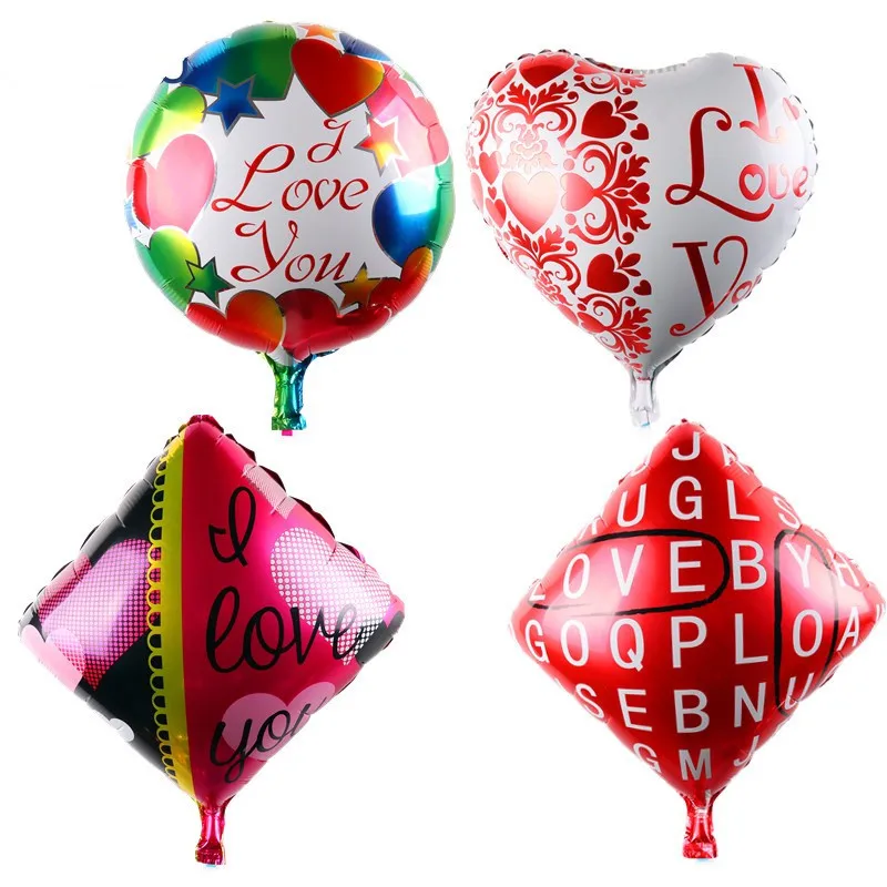 LOVE balloon wholesale valentine party love heart shaped aluminum