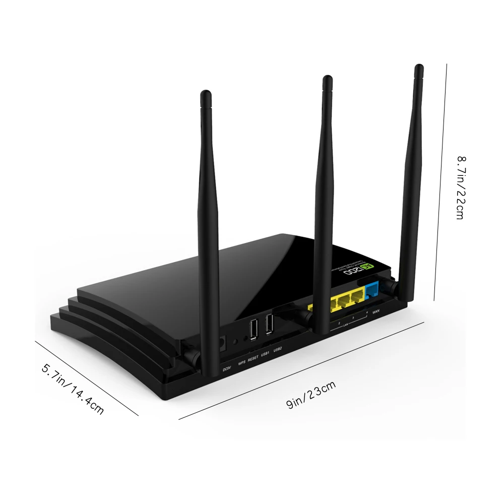1200 Мбит/с Беспроводной WI FI маршрутизатор высокой Мощность 2.4 г/5 ГГц Wi Fi