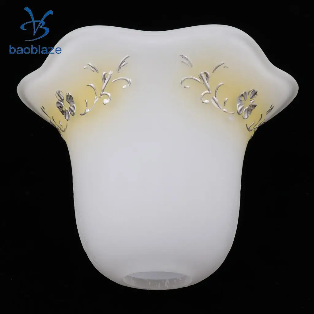Replacement Ceiling Fan Vanity Chandelier Frosted And Clear Glass Shade #1