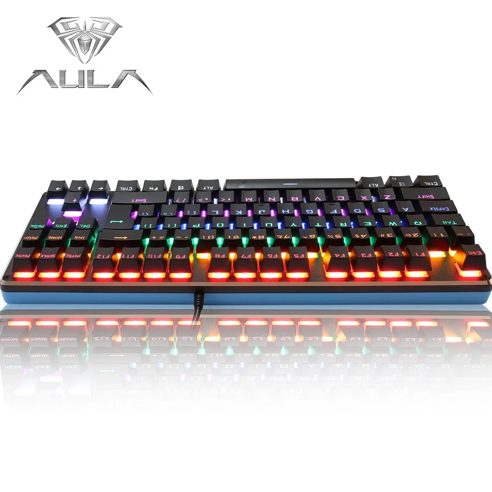 AULA Professional USB Wired Backlit Gaming Mechanical Keyboard Blue