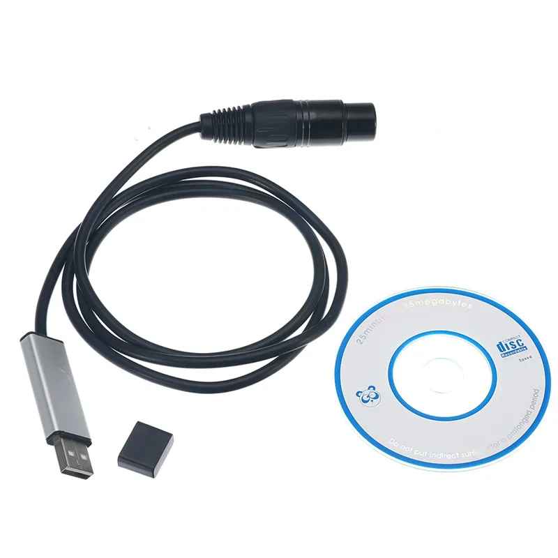 

USB To DMX Interface Adapter Stage Light PC DMX512 Controller Dimmer DMX USB Signal Conversion Cable 110cm Length