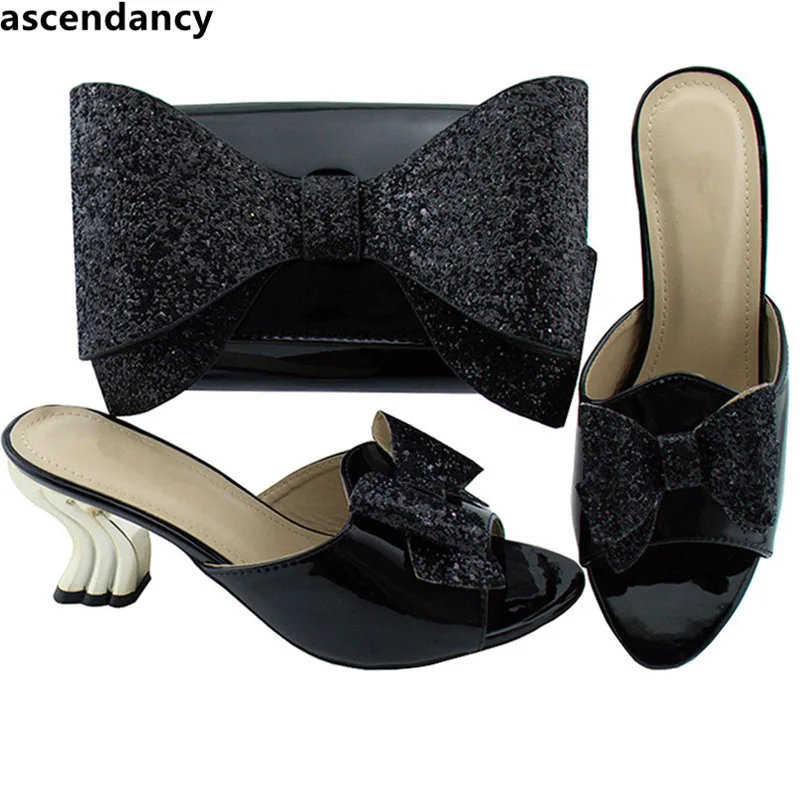 Mariage Sac De À Décoré Dernière Avec Sacs Dames rouge bleu Noir Pour Partie Royal rose Africain Conception Et Italiennes Chaussures Correspondre Strass Ensemble or argent champagne xvp8n68qaw