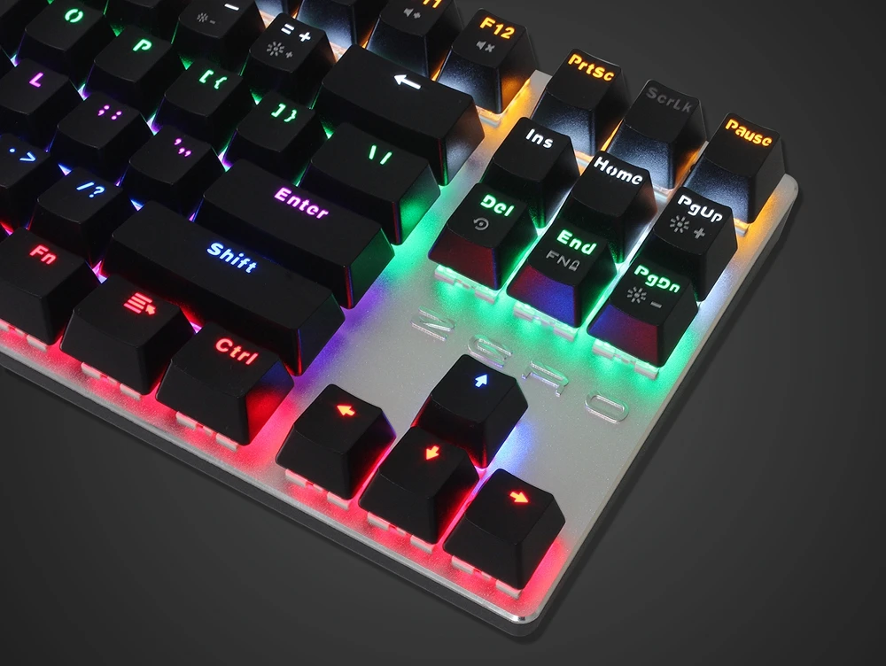 Metoo edition gaming Mechanical Keyboard 87/104 keys Anti-ghosting Luminous red switch Backlit USB Wired keyboard Hebrew/Russian