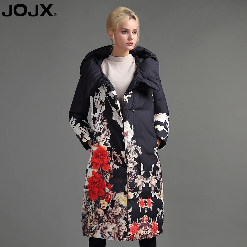Женская парка с цветочным принтом JOJX длинная куртка пуховик для зимы 2019|brand women