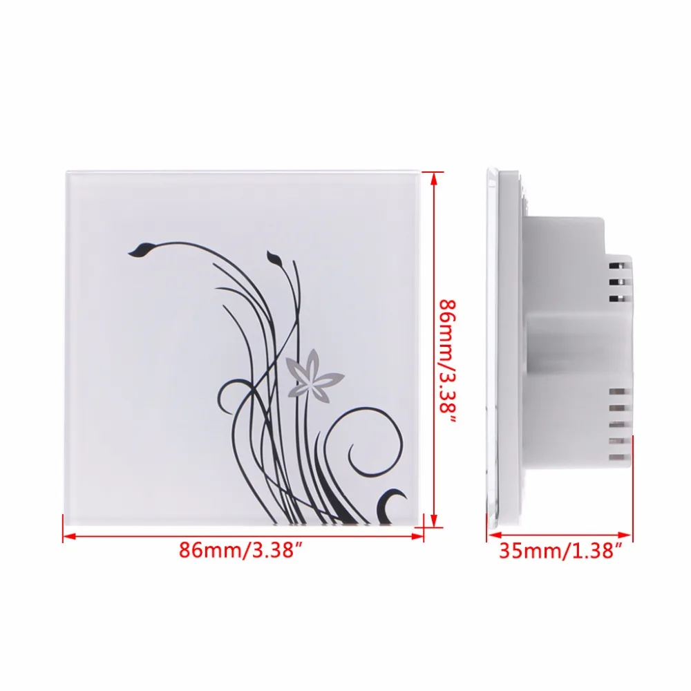  BGEKTOTH Wall Light Touch Switch Smart Home Automation Multi Function Glass Panel 86Type Black Whit - 32845867918
