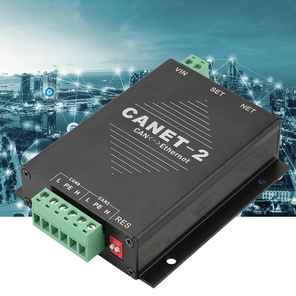 

CANET-2 Ethernet to CAN Interface Converter 2-Way CAN-Bus to LAN TCP/IP Data Adapter Ethernet to CAN Converter