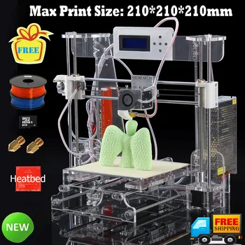 

Free shipping DIY 3D printer RepRap Prusa acrylic I33 D impressora KIT Machine with 2 LCD filament rolos