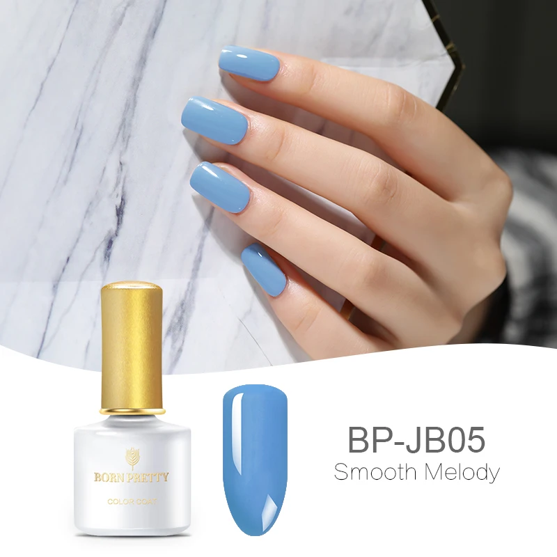 

BORN PRETTY Jazz Blue Gel Series Pure Color Nail Gel Polish 6ml Purple Soak Off UV Lacquer Varnish