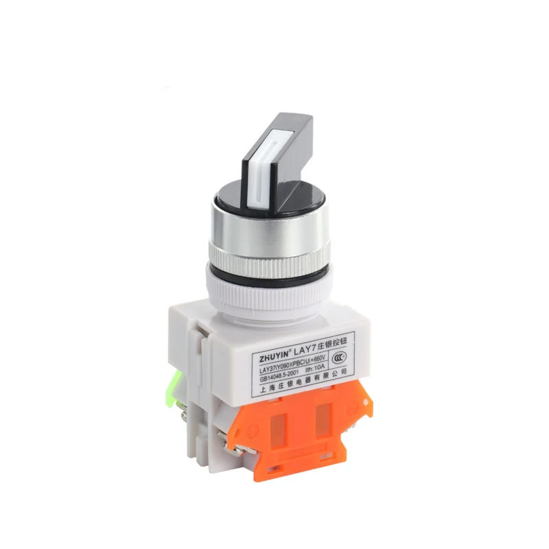 

22mm Latching 2NO Long Handle Rotary Select Switch Ui 600V Ith 10A