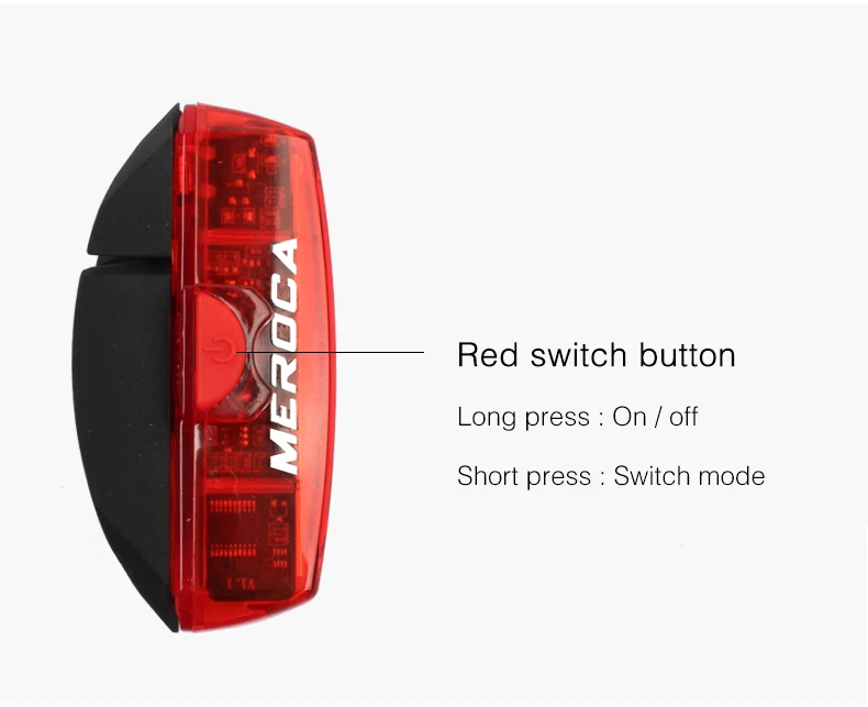 Flash Deal MEROCA Bike Bicycle Lamp100 LM Rechargeable LED USB COB Mountain Bike Tail Light Taillight MTB Safety Warning Bicycle Rear Light 6