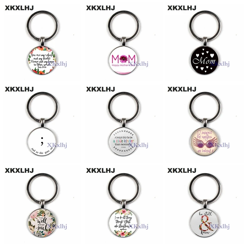 

XKXLHJ Wisdom Bible Verse and My Soul Lettering Keychain Quote Belief Inspiring Car Keychain Female Men Christian Jewelry Gifts