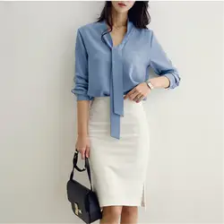 VANLED 2017New Дизайн Для женщин модные офисные, рубашки + юбки красивые элегантные леди работа Bodycon 4 стиль Карьера SuitsZ097