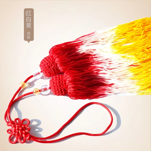 Tai Chi Sword Tassel ear подвесная лента, Китайская традиционная Tai Chi Kung Fu Wush sword tassel - Цвет: Red and yellow color