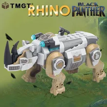 TMGT 50 шт./лот строительные блоки Супер Герои носорог степпен волк Villians Thanos Рождество действие s Кирпичи подарок для детей игрушечные лошадки