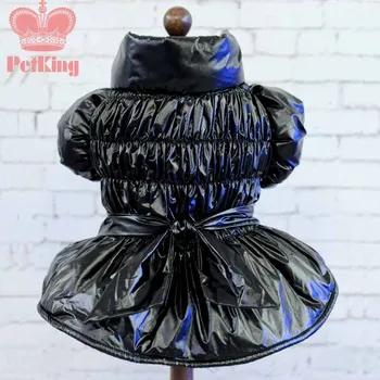 

Warm winter Dog pet cat tutu bowknot skirt Princess wedding Dress small dog puppy fleece chihuahua cotton padded jacket clothes