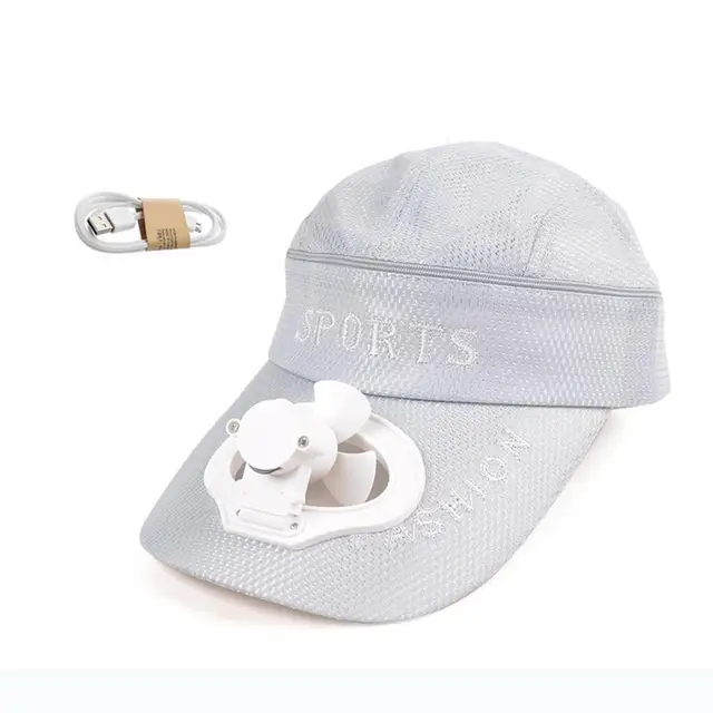 mrwonder Fan Sun Hats Creative USB Charging Hat with Fan Detachable Top Sun Caps 5 Colors for Women Men with Cool Summer SAN0