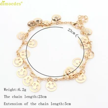 Diomedes Newest Gorgeous 1PC Womens Smile Beach Barefoot Toe Chain Link Foot Anklet Chain Jewelry Charm Chain Anklet #0224