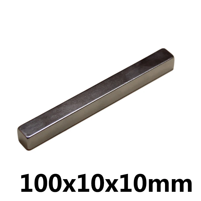 

1pcs Neodymium magnet 100x10x10 Rare Earth Strong block permanent 100*10*10mm fridge Electromagnet NdFeB nickle magnetic square