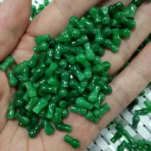100 шт ювелирные изделия зеленая ваза нефритовый бисер DIY ювелирные аксессуары в виде бусин Лотос нефритовый браслет